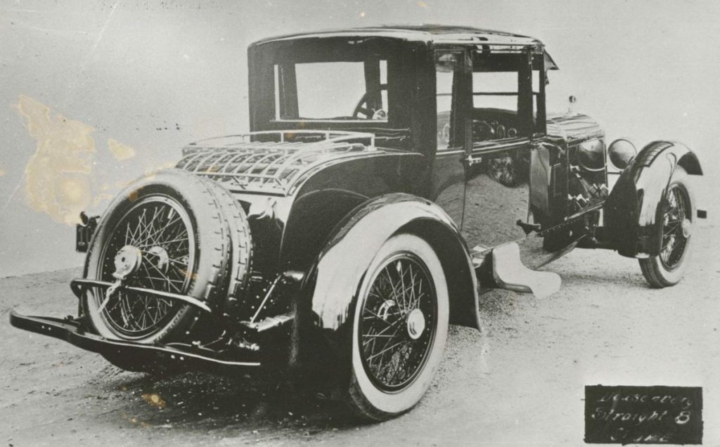 historic vintage duesenberg straight 8 model A rear three-quarter