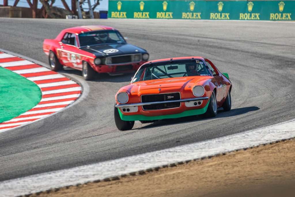 Laguna seca race action cornering
