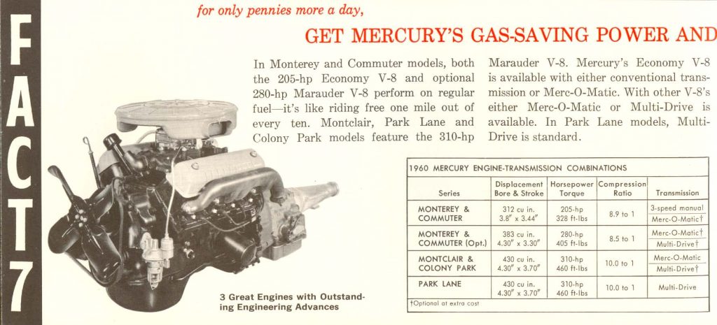 1960 Mercury Engine marauders