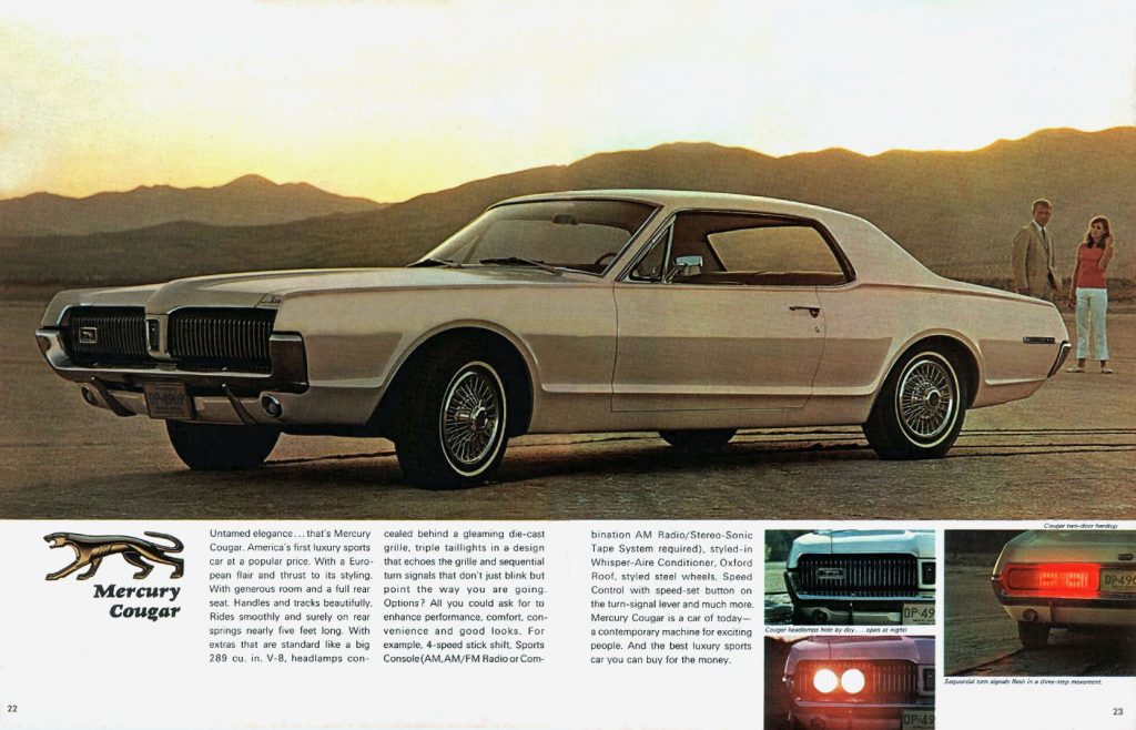 1967 Mercury Cougar front three-quarter ad