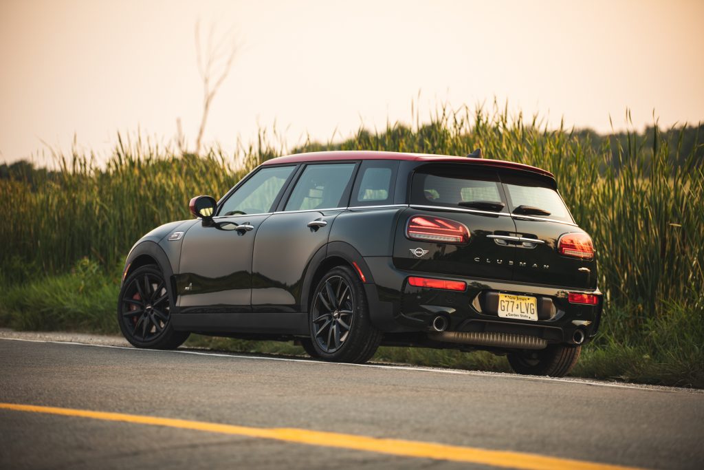 2020-Mini-JCW-Clubman-All4-rear-three-quarter