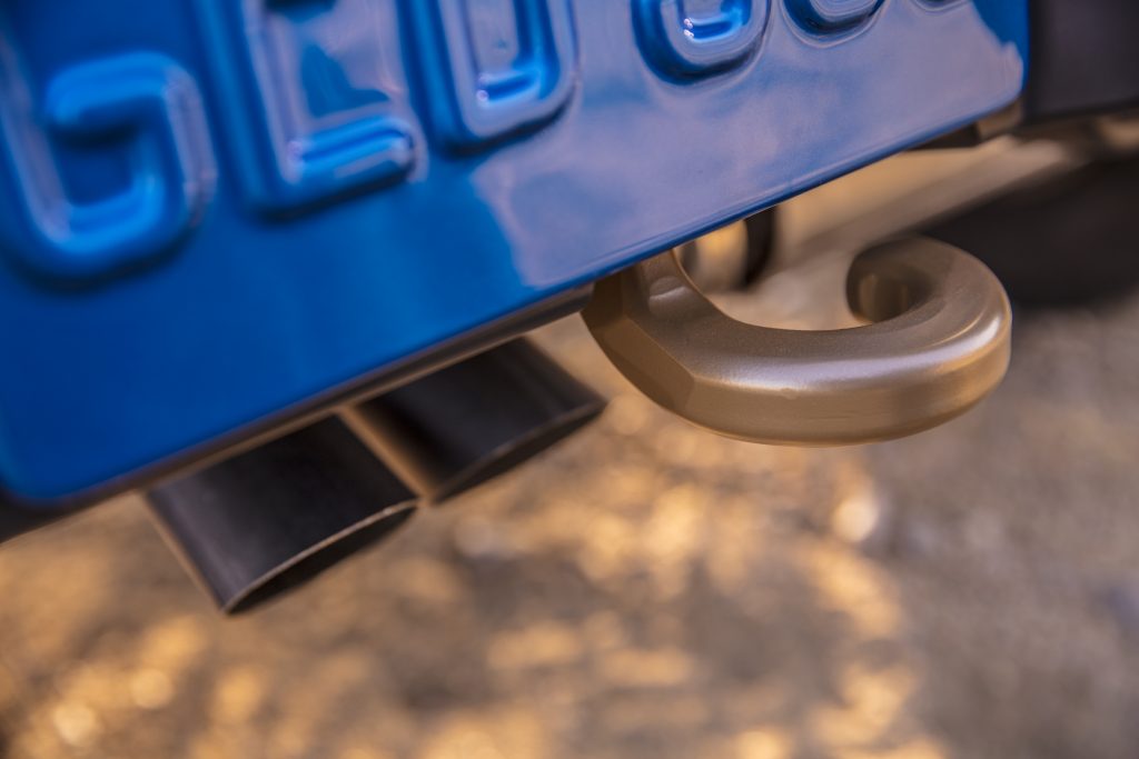 2021 Jeep Wrangler Rubicon 392 rear tow hook and dual exhaust tips