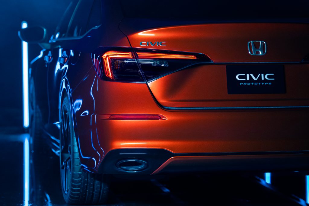 2022 Honda Civic Prototype rear tail light