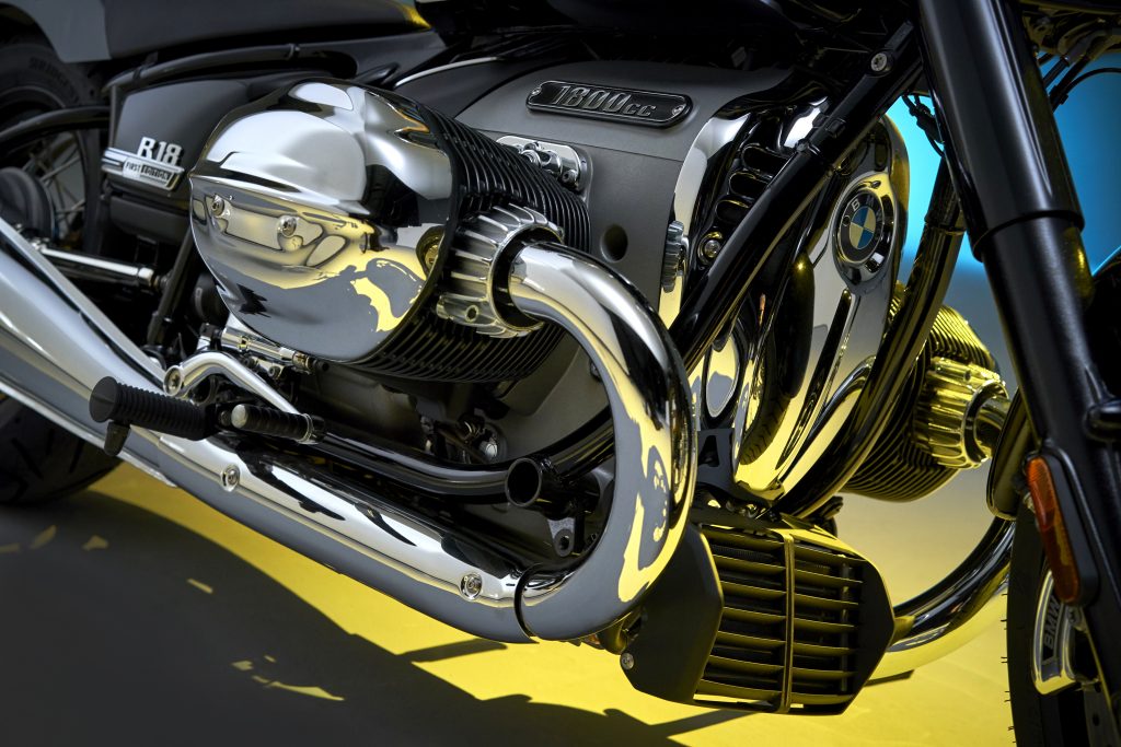 BMW R18 air oil cooler close up
