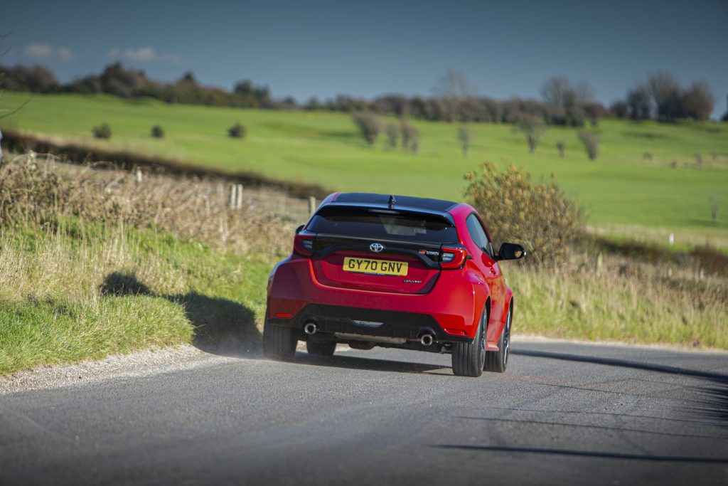 GR Toyota Yaris rear action