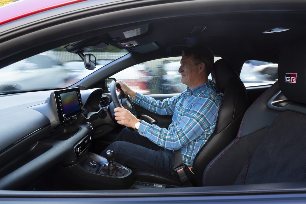 GR Toyota Yaris interior driving action