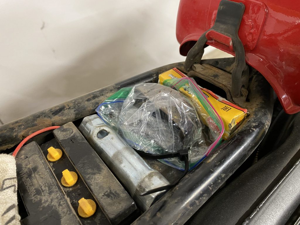 Plastic bag over air intake