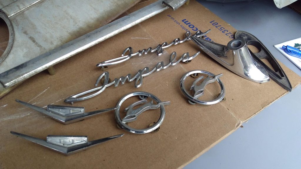Jason Prince - 1962 Chevrolet Impala - Before resto - Chrome badges