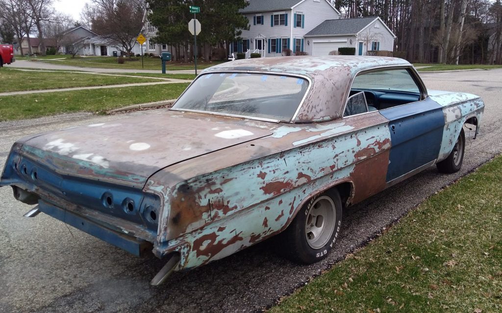 Jason Prince - 1962 Chevrolet Impala - Before resto - Full passenger rear