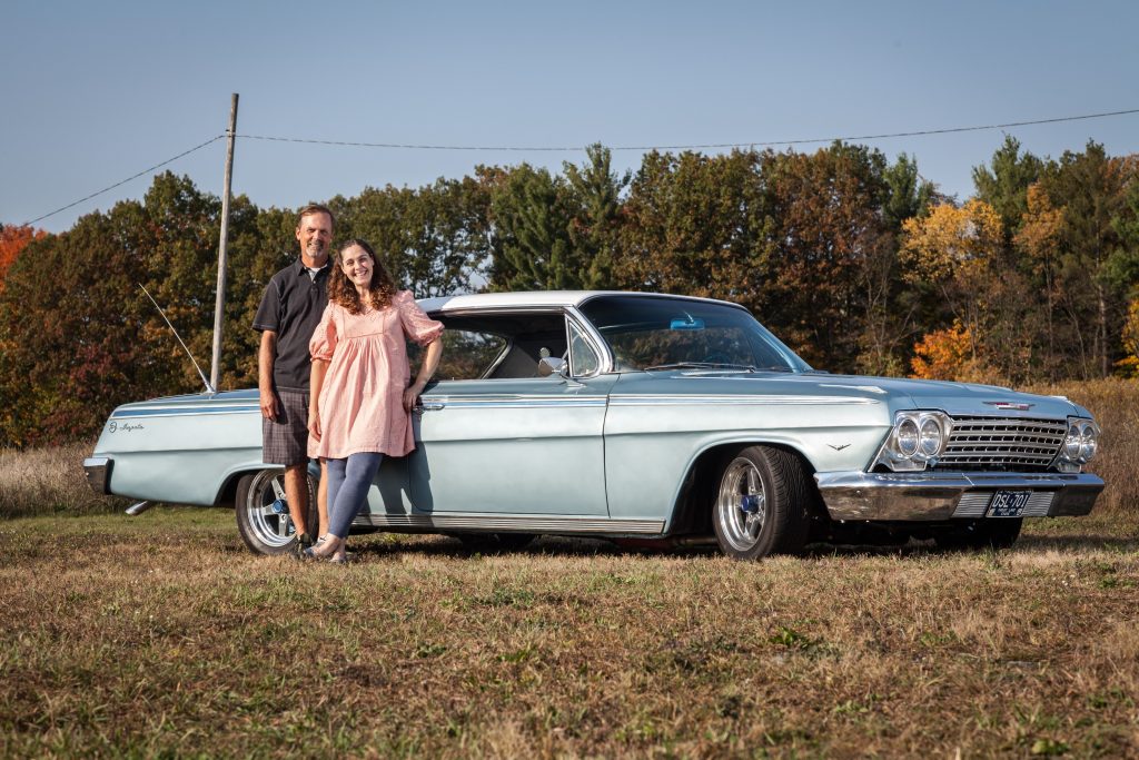 Jason Prince - 1962 Chevrolet Impala - Jason and Lynn outside the car 2