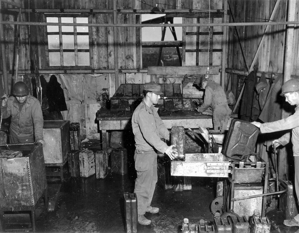 Soliders Jerrycan Maintenance and Repair