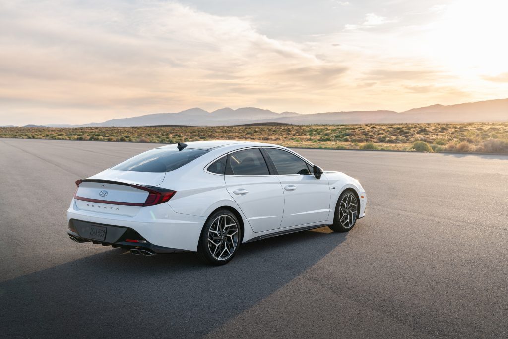 Hyundai Sonata N Line rear three quarter