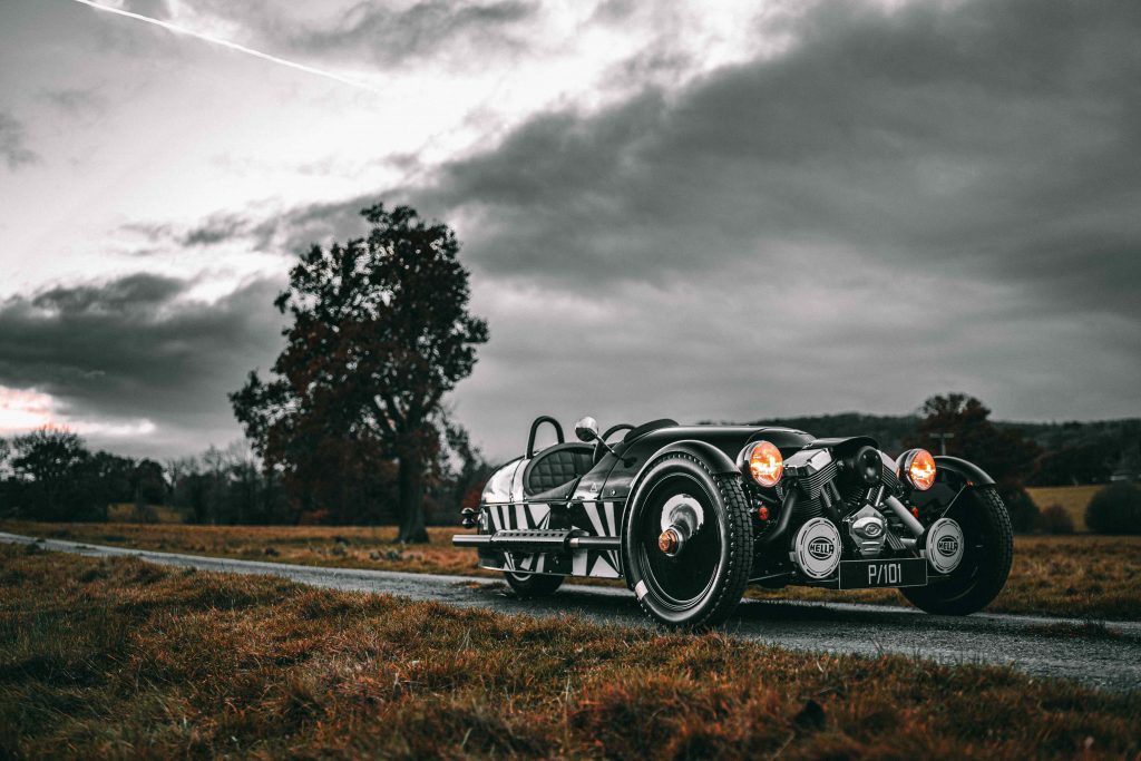 Morgan P101 three wheel front three-quarter