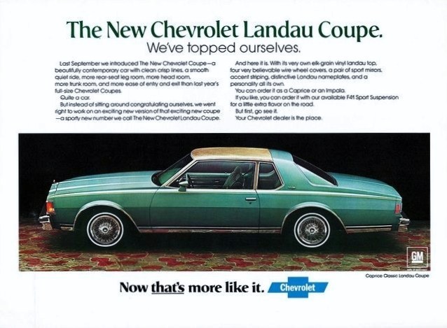1977 Caprice Landau ad