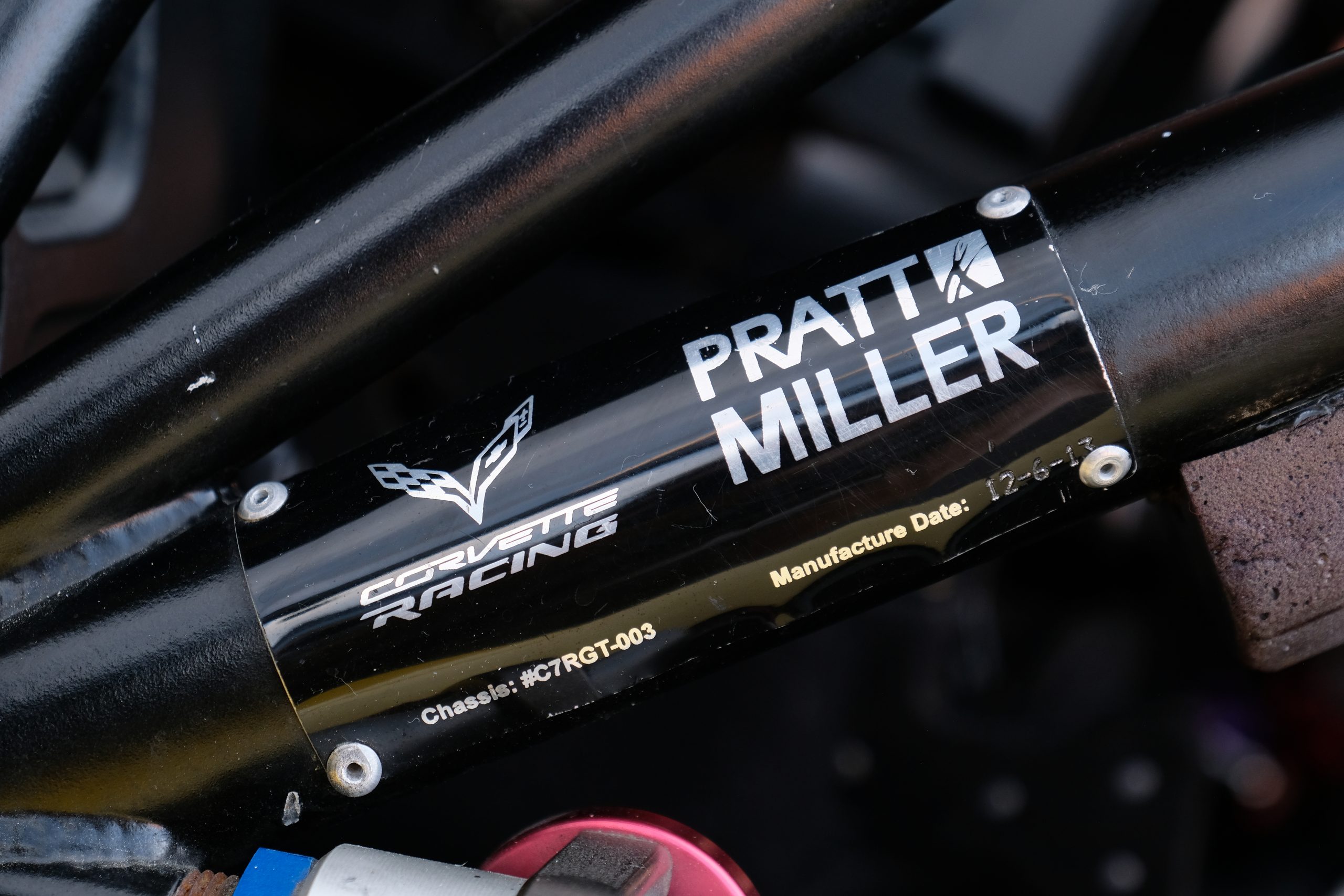2015 corvette c7.r pratt & miller chassis plate