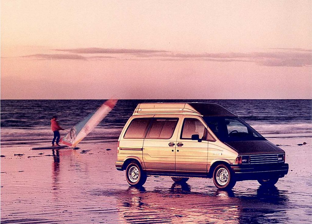 Ford Aerostar Van ad magazine cover art