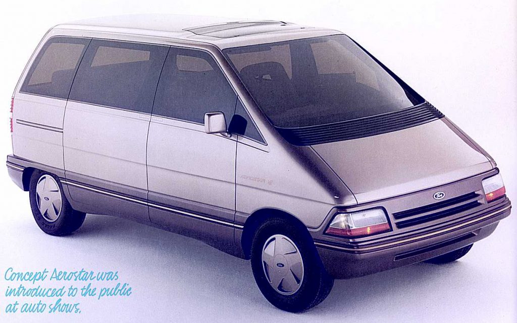 Ford Aerostar Van front three-quarter ad