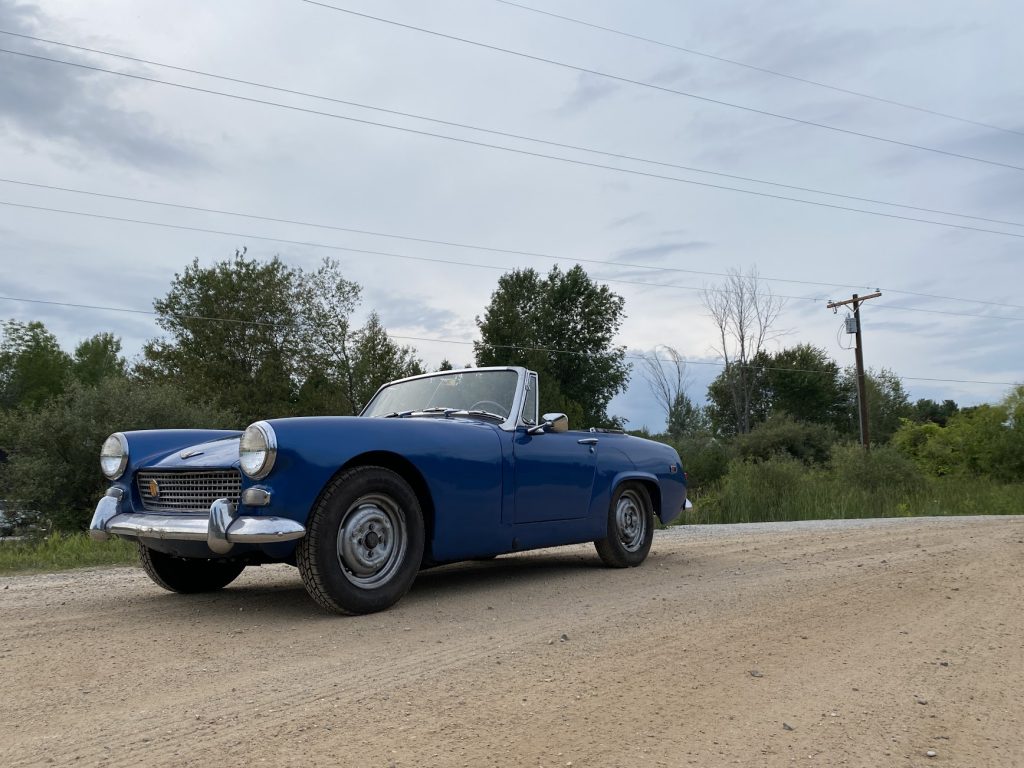Healey on dirt road