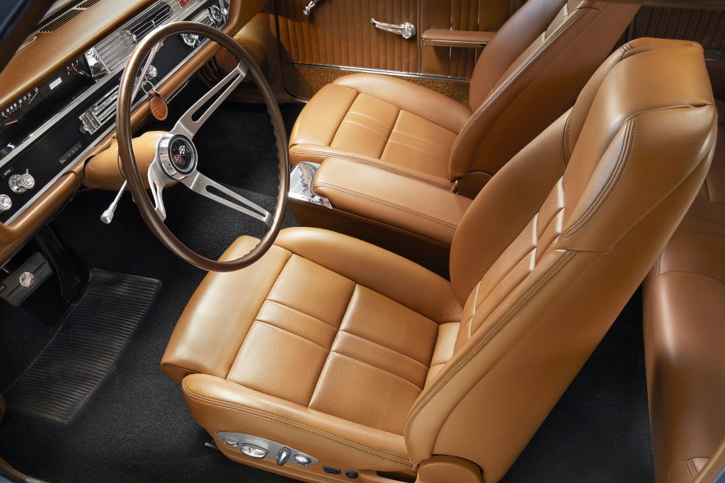heated and cooled saddle brown leather seats