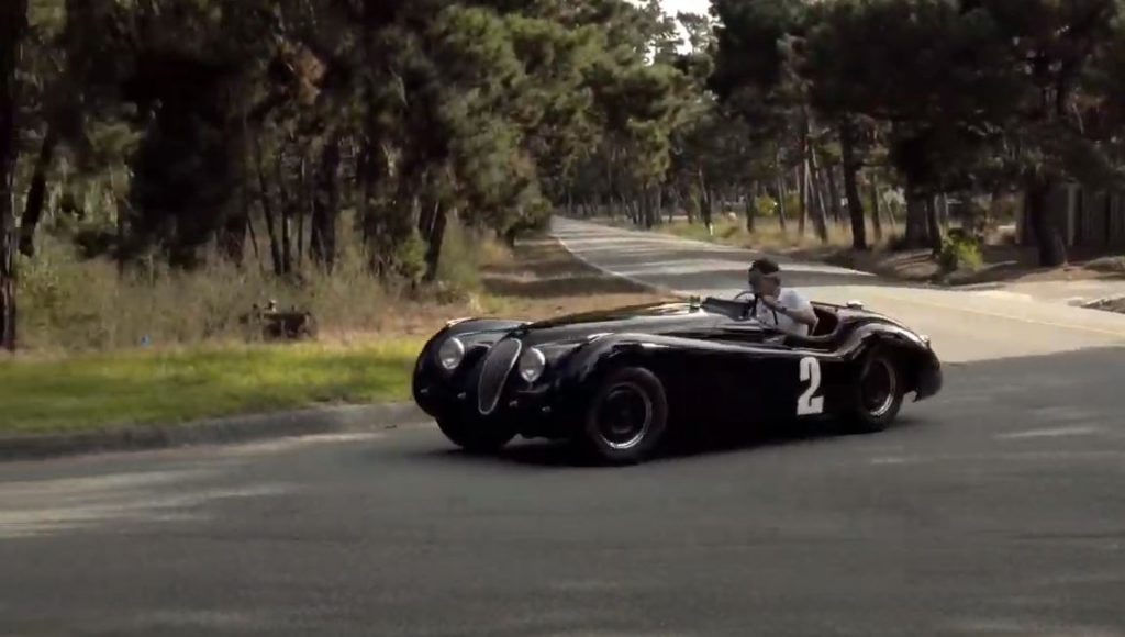Pebble Beach Road Races - Derek Hill drives 1950 Jaguar XK120 - action 2