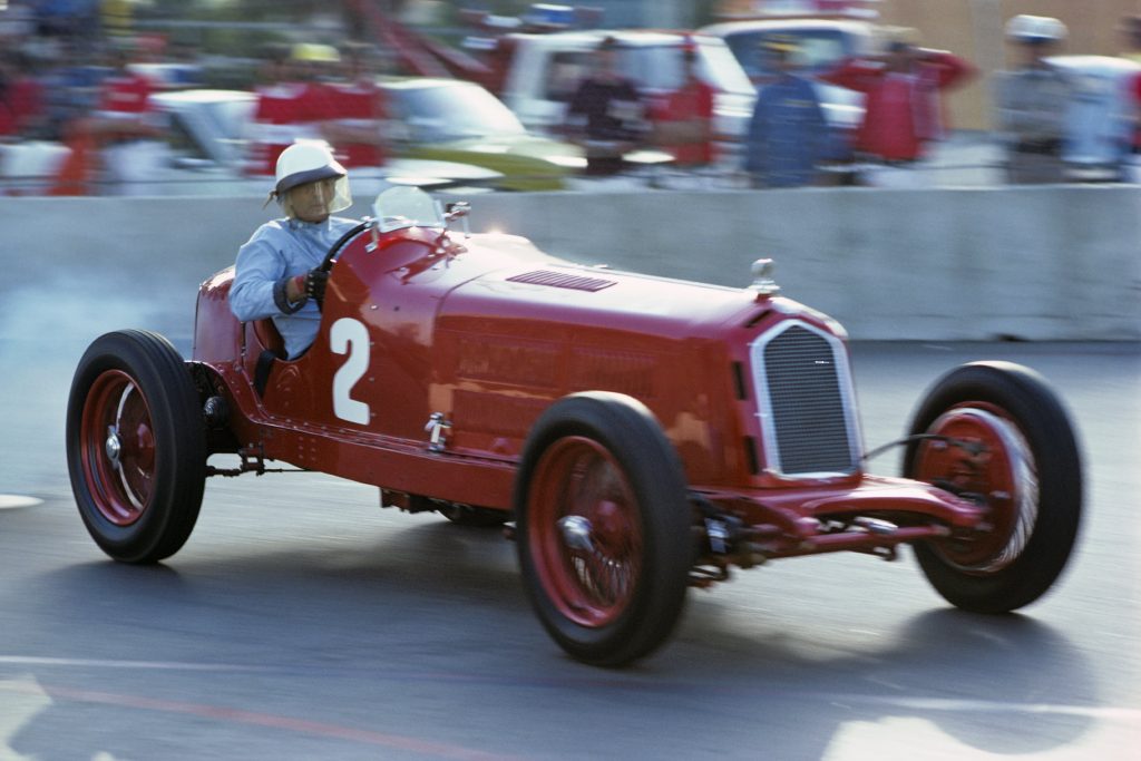 Phil Hill in 1934 Alfa Romeo P3 vintage car race