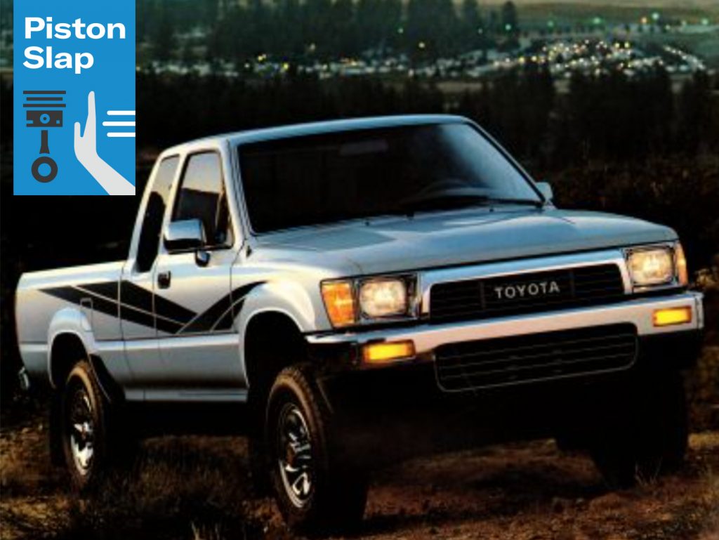 1989 Toyota Tacoma front three-quarter piston slap thumb
