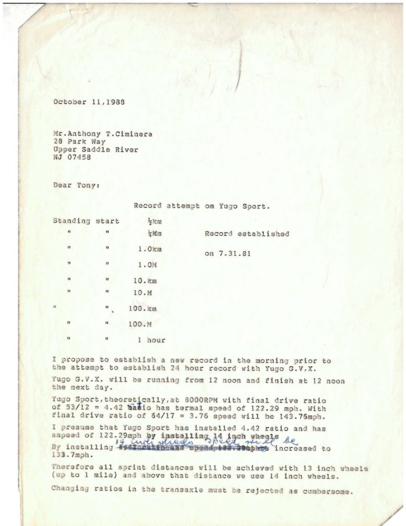 yugo sport record attempt