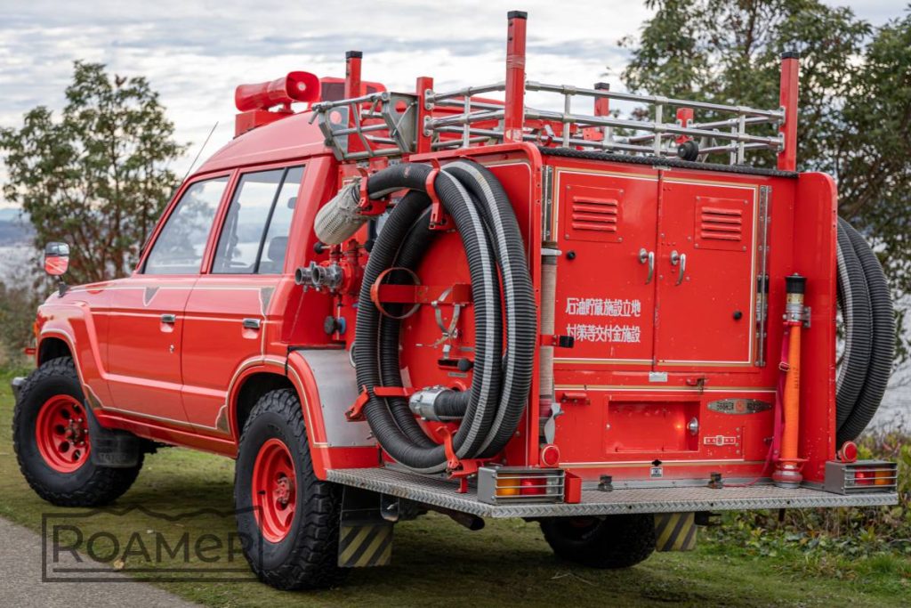 Toyota Land Cruiser FJ62 fire truck rear