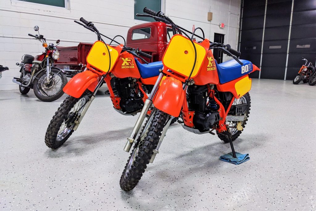 1986 Honda XR80R Bring a Trailer pair