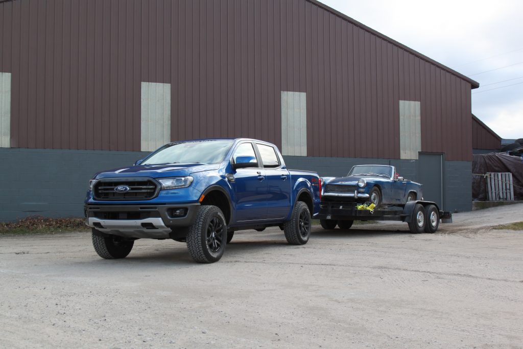 2020 Ford Ranger Lariat towing Healey