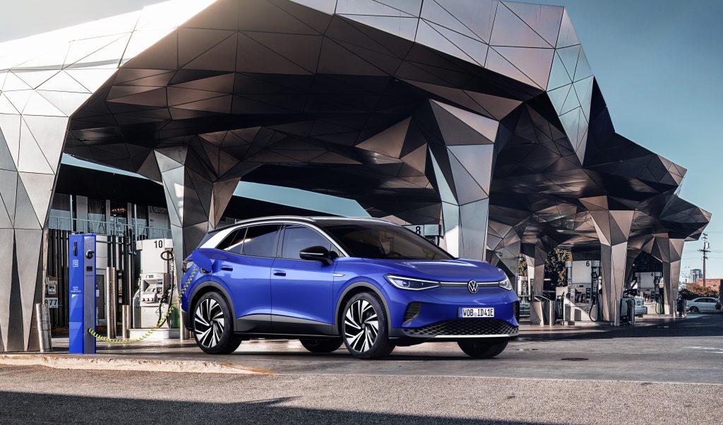 2021 ID-4 Fuel Station Charging by pumps