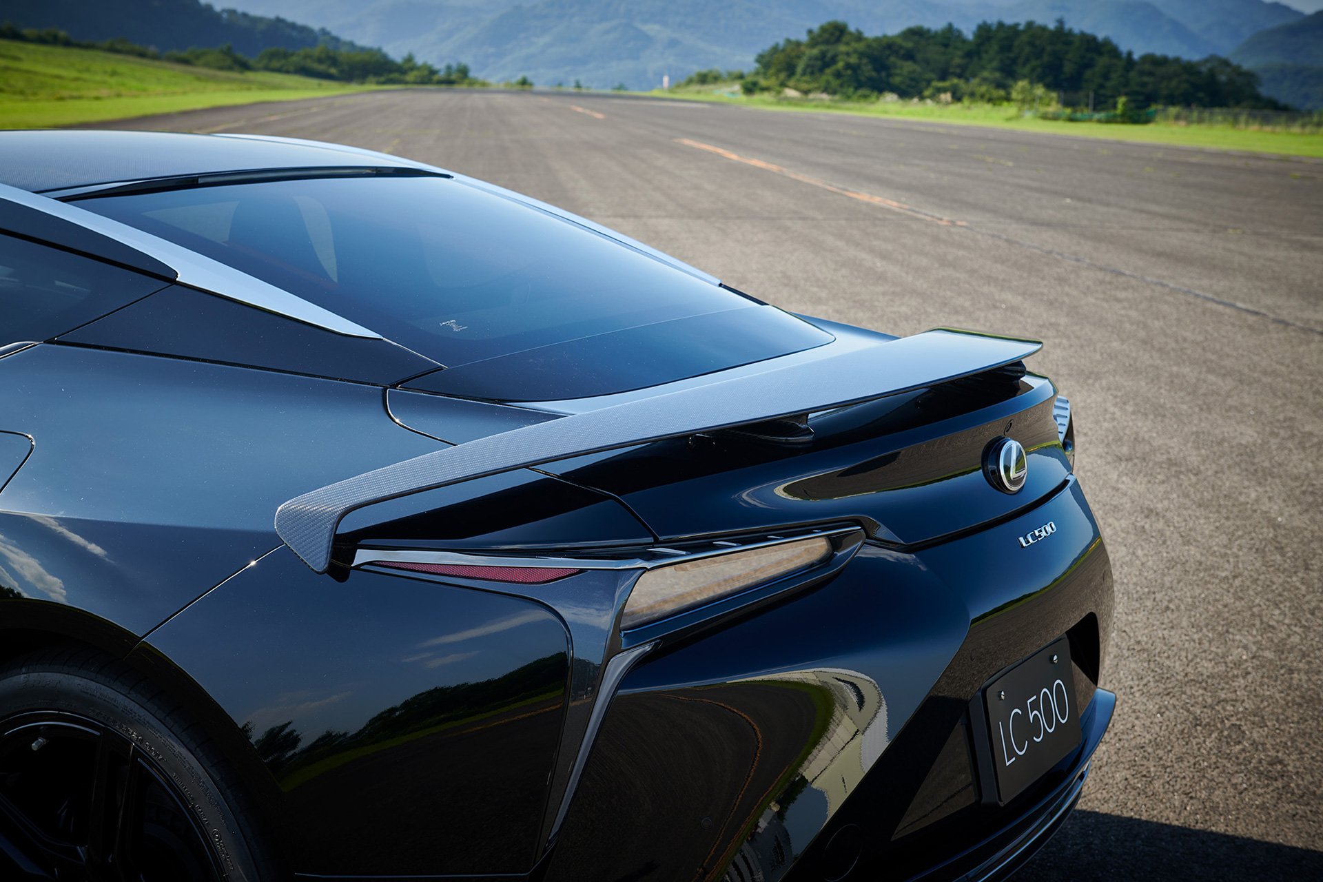 2021 Lexus LC 500 Inspiration Series rear end runway