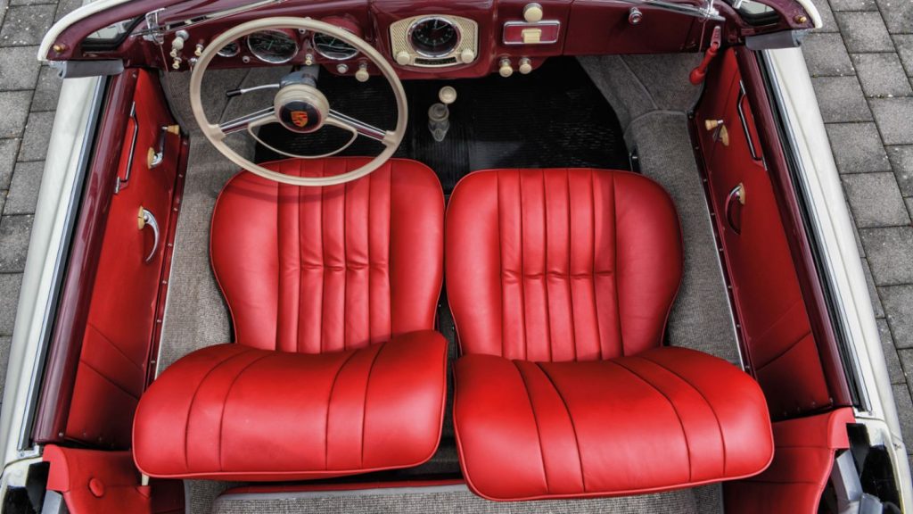Porsche 356 1500 Pre-A Cabriolet overhead interior