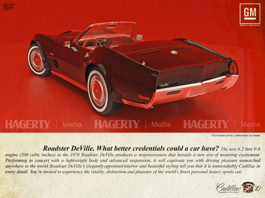 68 Cadillac Roadster DeVille GM General Motors Ad mock up