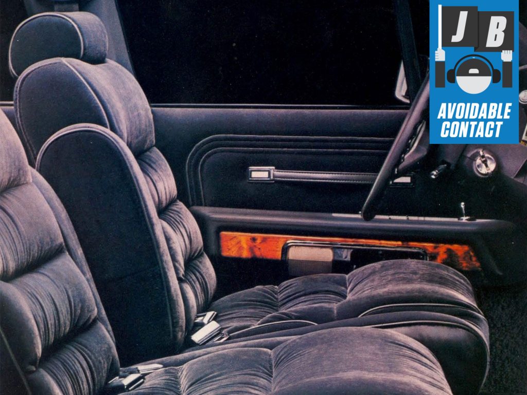 Grand Marquis LS velour interior avoidable contact column thumb