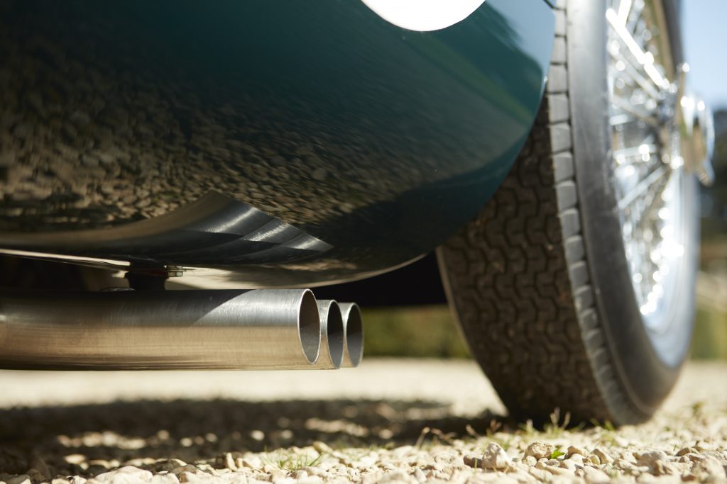 Allard JR continuation car exhaust tailpipes