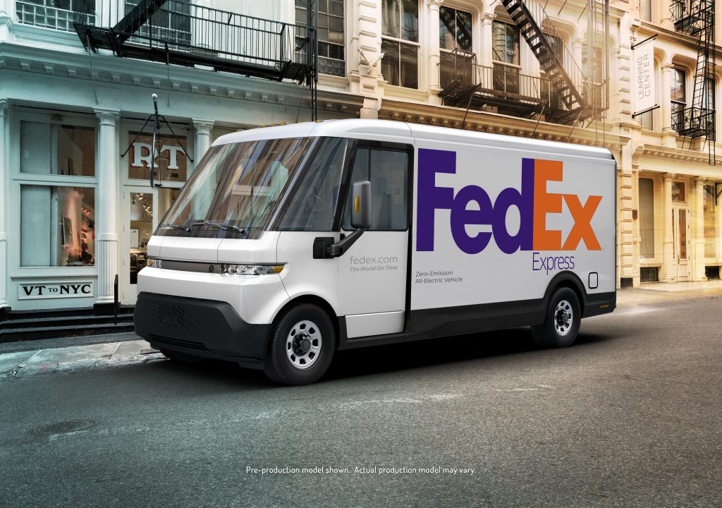 BrightDrop EV600 fedex pre-production model mock up