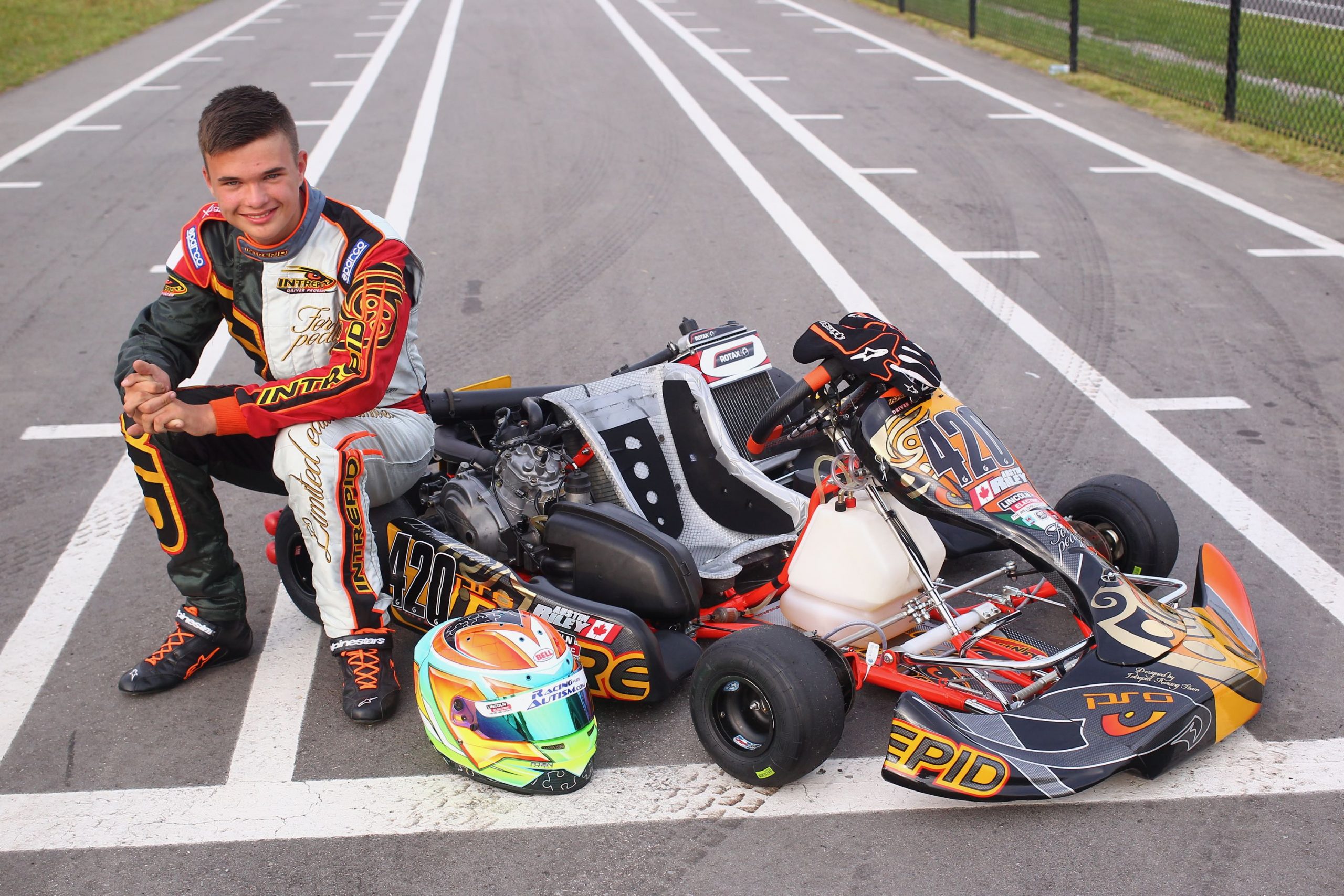 Racing with Autism Austin Riley kart