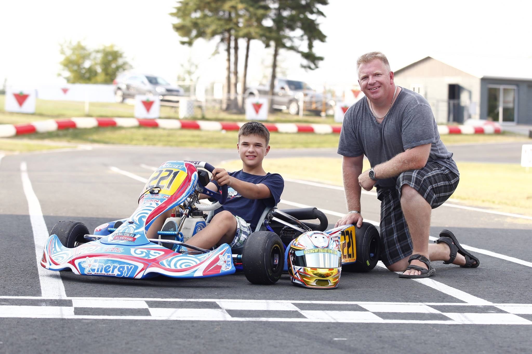 Racing with Autism Austin Riley kart