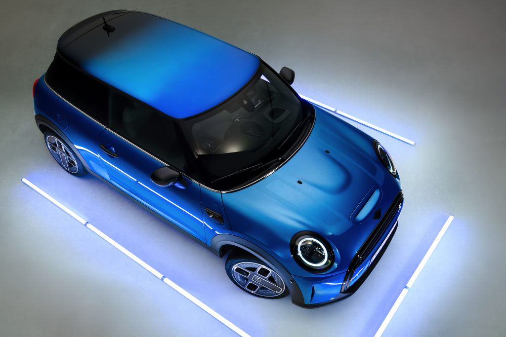 2022 Mini Cooper S Island Blue hardtop Multitone