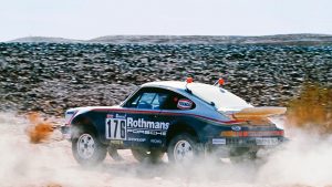 Paris Dakar 1984 Porsche 911 Carrera 3-2 Type 953 action