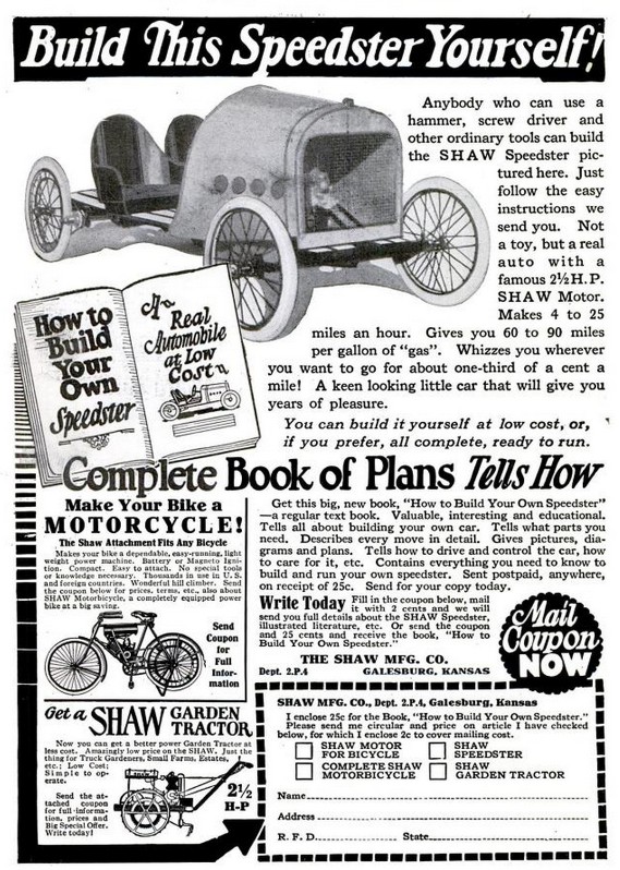 Shaw Speedster Car Kit Ad