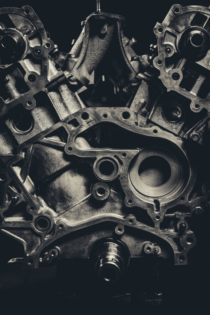 V8 Car Engine Close Up