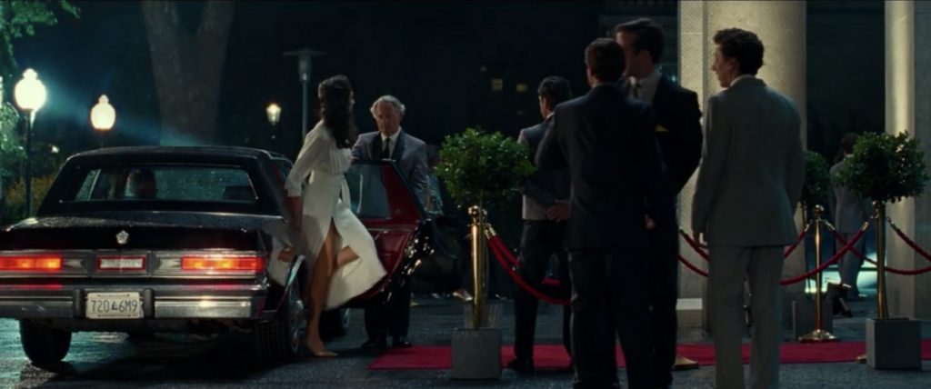 wonder woman exits chrysler into washington dc gala