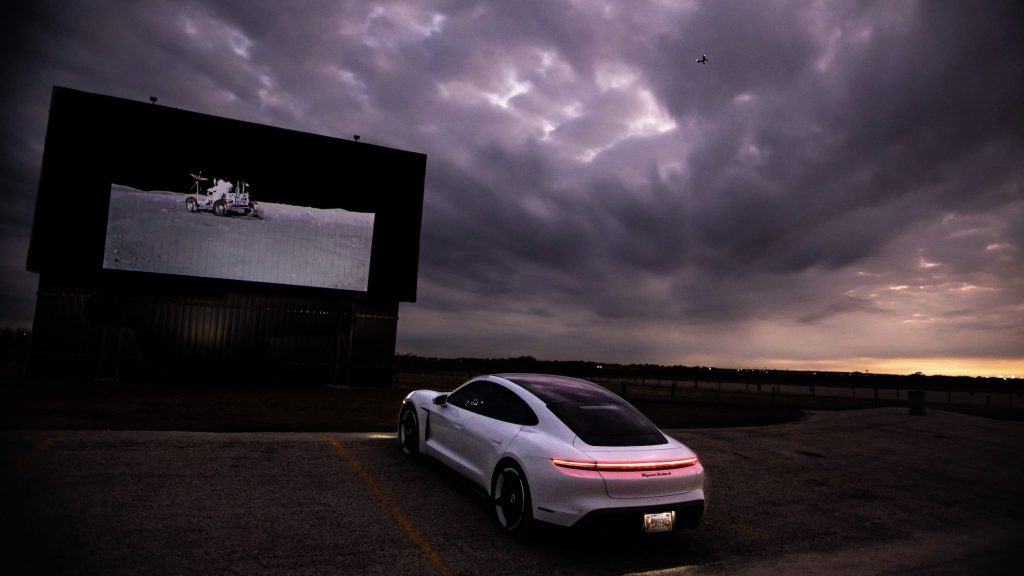 Porsche Taycan and Charlie Duke 1