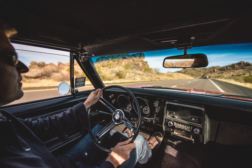 1967 Chevrolet Camaro RS interior driving action