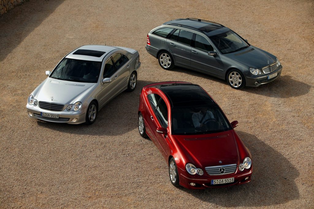 Mercedes-Benz W203 C-class coupe sedan wagon family