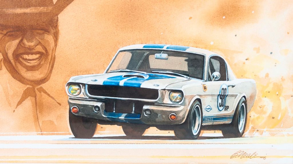 Bill Neale Original Painting Carroll Shelby