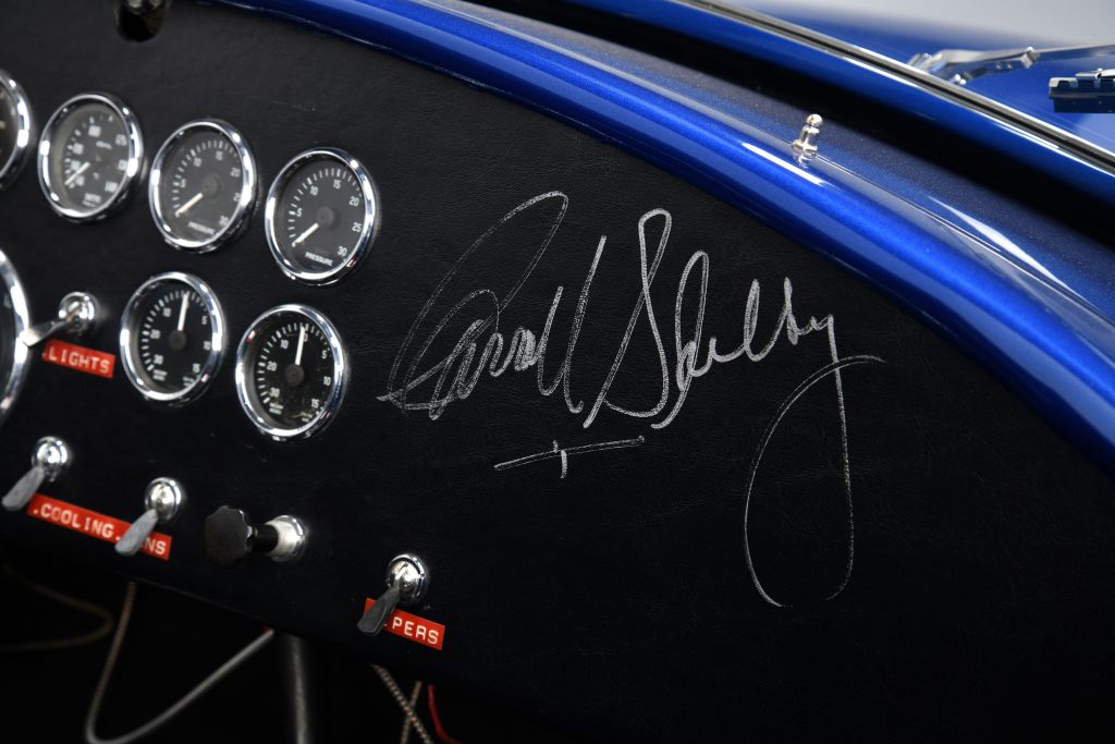 CSX 3015 Shelby Cobra interior glove box signature