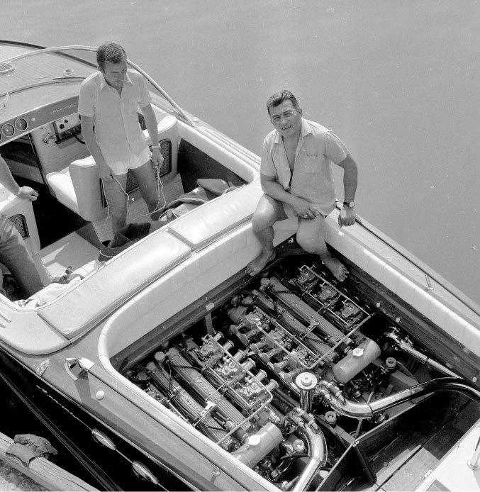Ferruccio V12 Lamborghini Engine boat rear